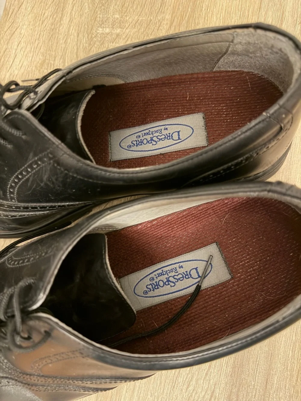 Rockport Dressports Oxford Men's Dress Shoes Size 111/2 Leather Black Comfy!
